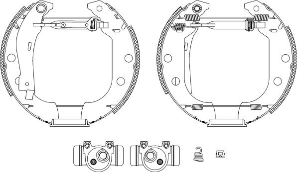 HELLA 8DB 355 003-691 - Bremžu loku komplekts www.autospares.lv