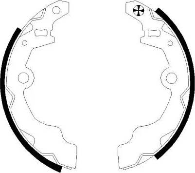 HELLA 8DB 355 003-061 - Комплект тормозных колодок, барабанные www.autospares.lv