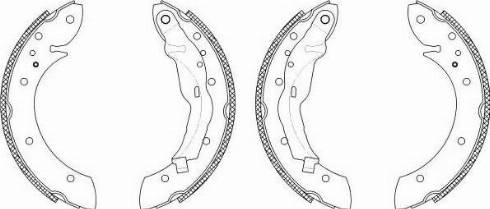 HELLA 8DB 355 003-161 - Brake Shoe Set www.autospares.lv