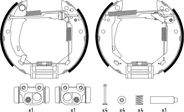 HELLA 8DB 355 003-881 - Bremžu loku komplekts www.autospares.lv