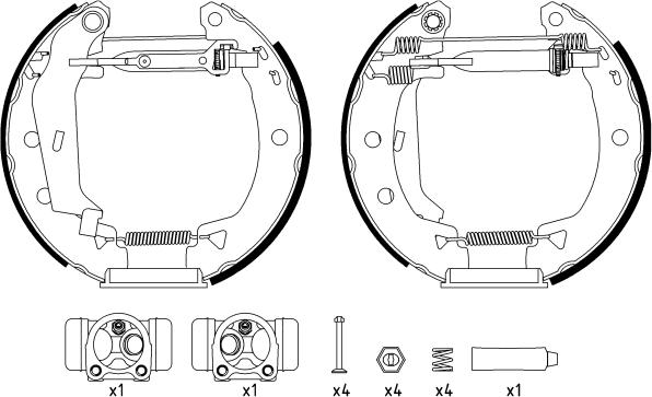 HELLA 8DB 355 003-821 - Bremžu loku komplekts www.autospares.lv