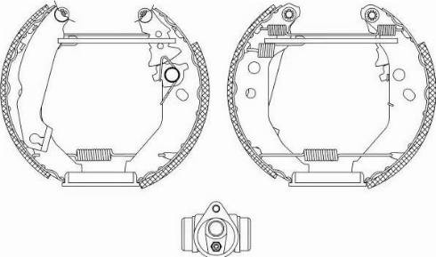 HELLA 8DB 355 003-791 - Bremžu loku komplekts autospares.lv