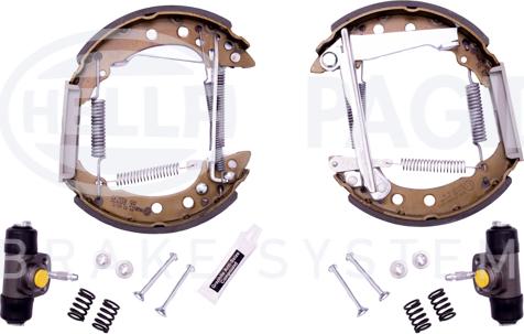 HELLA 8DB 355 003-721 - Brake Shoe Set www.autospares.lv