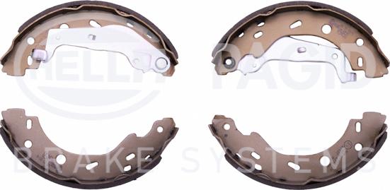 HELLA 8DB 355 002-421 - Комплект тормозных колодок, барабанные www.autospares.lv