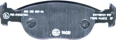 HELLA 8DB 355 007-921 - Brake Pad Set, disc brake www.autospares.lv