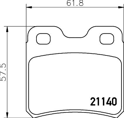 HELLA 8DB 355 007-451 - Тормозные колодки, дисковые, комплект www.autospares.lv