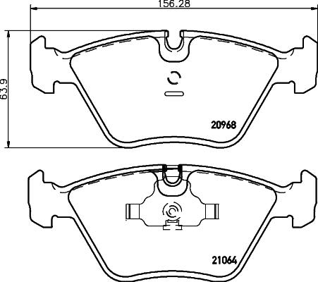 HELLA 8DB 355 007-411 - Bremžu uzliku kompl., Disku bremzes www.autospares.lv