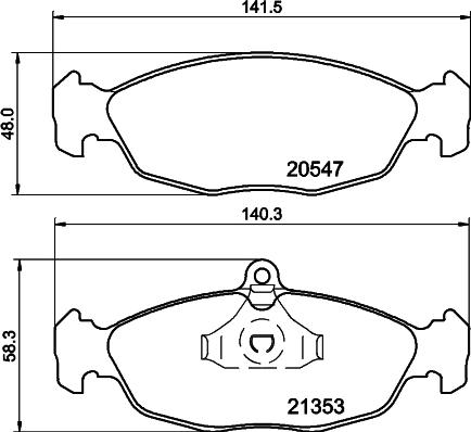 HELLA 8DB 355 007-531 - Bremžu uzliku kompl., Disku bremzes autospares.lv