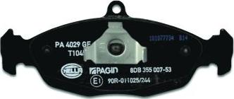 HELLA 8DB 355 007-531 - Bremžu uzliku kompl., Disku bremzes www.autospares.lv