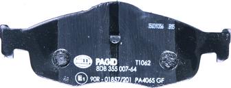 HELLA 8DB 355 007-641 - Bremžu uzliku kompl., Disku bremzes www.autospares.lv