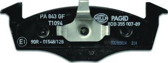 HELLA 8DB 355 007-891 - Brake Pad Set, disc brake www.autospares.lv