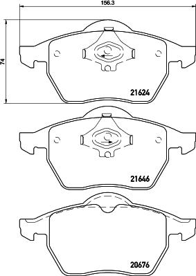 HELLA 8DB 355 007-881 - Bremžu uzliku kompl., Disku bremzes www.autospares.lv