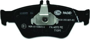 HELLA 8DB 355 007-831 - Bremžu uzliku kompl., Disku bremzes www.autospares.lv