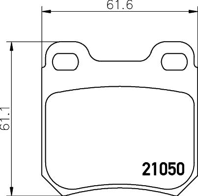 HELLA 8DB 355 007-381 - Тормозные колодки, дисковые, комплект www.autospares.lv