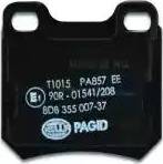 HELLA 8DB 355 007-371 - Brake Pad Set, disc brake www.autospares.lv