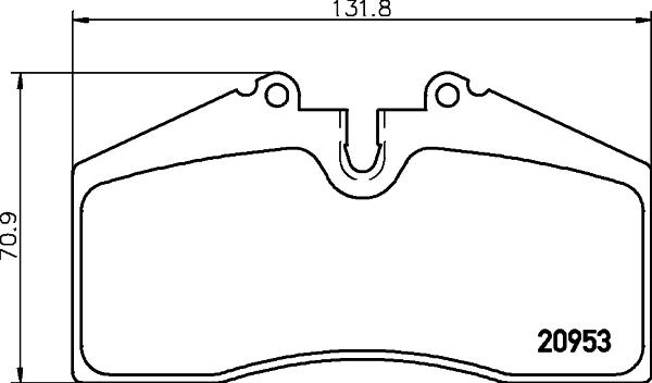 HELLA 8DB 355 007-701 - Brake Pad Set, disc brake www.autospares.lv