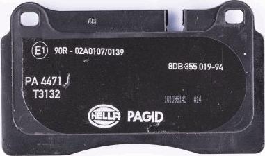 HELLA 8DB 355 019-941 - Bremžu uzliku kompl., Disku bremzes www.autospares.lv