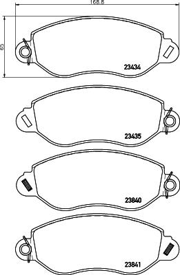 HELLA 8DB 355 019-451 - Bremžu uzliku kompl., Disku bremzes autospares.lv