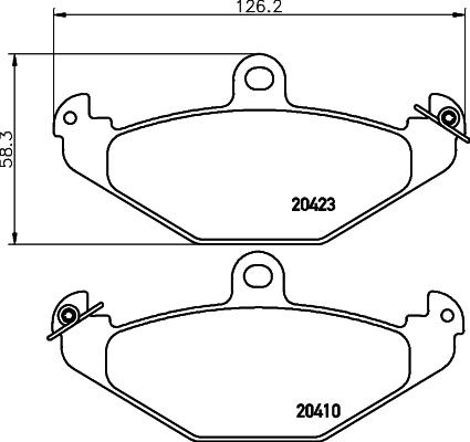 HELLA 8DB 355 019-401 - Bremžu uzliku kompl., Disku bremzes www.autospares.lv