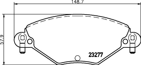 HELLA 8DB 355 019-411 - Bremžu uzliku kompl., Disku bremzes www.autospares.lv