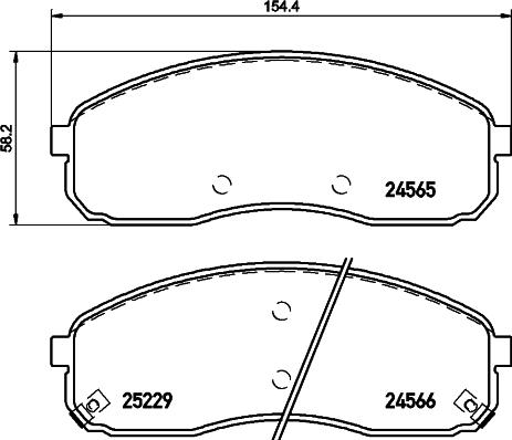 HELLA 8DB 355 019-581 - Bremžu uzliku kompl., Disku bremzes www.autospares.lv