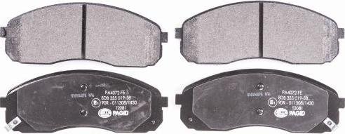 HELLA 8DB 355 019-581 - Bremžu uzliku kompl., Disku bremzes www.autospares.lv