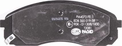 HELLA 8DB 355 019-581 - Bremžu uzliku kompl., Disku bremzes www.autospares.lv