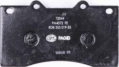 HELLA 8DB 355 019-531 - Bremžu uzliku kompl., Disku bremzes www.autospares.lv