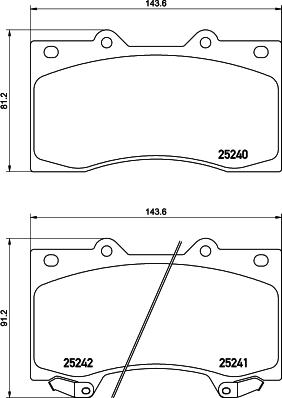 HELLA 8DB 355 019-531 - Bremžu uzliku kompl., Disku bremzes www.autospares.lv