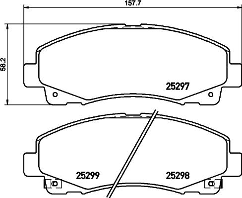 HELLA 8DB 355 019-601 - Bremžu uzliku kompl., Disku bremzes www.autospares.lv