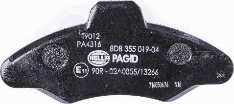 HELLA 8DB 355 019-041 - Bremžu uzliku kompl., Disku bremzes autospares.lv