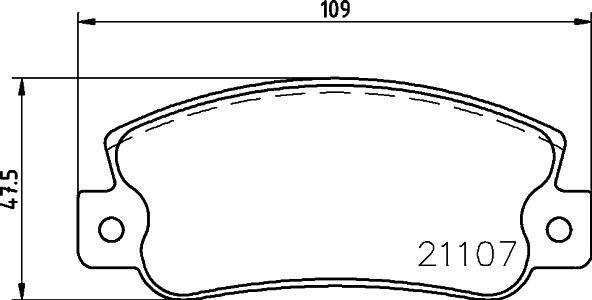 HELLA 8DB 355 019-061 - Тормозные колодки, дисковые, комплект www.autospares.lv