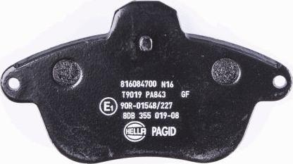 HELLA 8DB 355 019-081 - Bremžu uzliku kompl., Disku bremzes www.autospares.lv