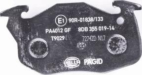 HELLA 8DB 355 019-141 - Bremžu uzliku kompl., Disku bremzes www.autospares.lv