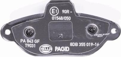 HELLA 8DB 355 019-161 - Bremžu uzliku kompl., Disku bremzes www.autospares.lv