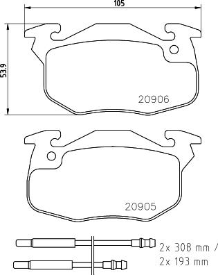 HELLA 8DB 355 019-131 - Тормозные колодки, дисковые, комплект www.autospares.lv