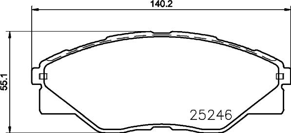 HELLA 8DB 355 019-811 - Brake Pad Set, disc brake www.autospares.lv