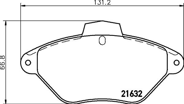 HELLA 8DB 355 019-211 - Тормозные колодки, дисковые, комплект www.autospares.lv