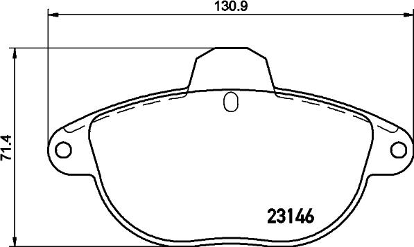 HELLA 8DB 355 019-281 - Bremžu uzliku kompl., Disku bremzes www.autospares.lv