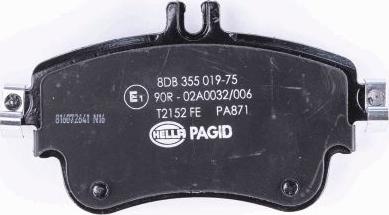 HELLA 8DB 355 019-751 - Bremžu uzliku kompl., Disku bremzes www.autospares.lv