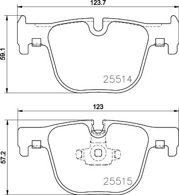 HELLA 8DB 355 019-781 - Bremžu uzliku kompl., Disku bremzes www.autospares.lv