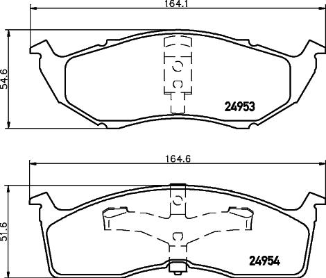 HELLA 8DB 355 014-971 - Bremžu uzliku kompl., Disku bremzes autospares.lv