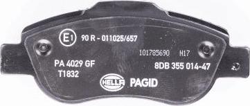 HELLA 8DB 355 014-471 - Bremžu uzliku kompl., Disku bremzes www.autospares.lv