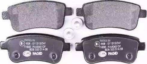 HELLA 8DB 355 014-581 - Bremžu uzliku kompl., Disku bremzes www.autospares.lv