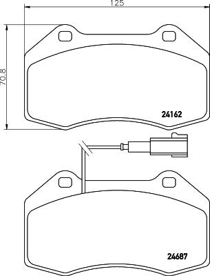 HELLA 8DB 355 014-061 - Bremžu uzliku kompl., Disku bremzes www.autospares.lv