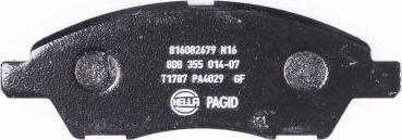 HELLA 8DB 355 014-071 - Bremžu uzliku kompl., Disku bremzes www.autospares.lv