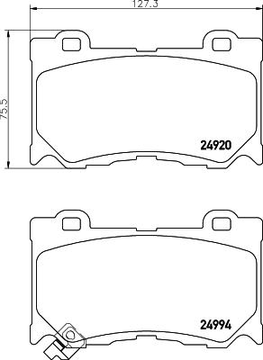 HELLA 8DB 355 014-841 - Bremžu uzliku kompl., Disku bremzes www.autospares.lv