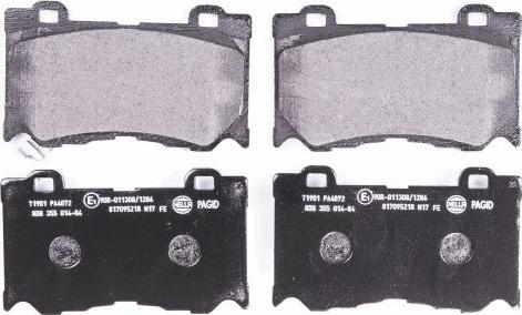 HELLA 8DB 355 014-841 - Bremžu uzliku kompl., Disku bremzes www.autospares.lv