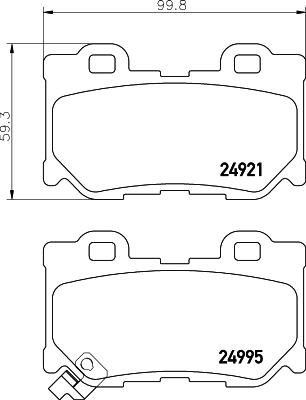 HELLA 8DB 355 014-851 - Bremžu uzliku kompl., Disku bremzes www.autospares.lv