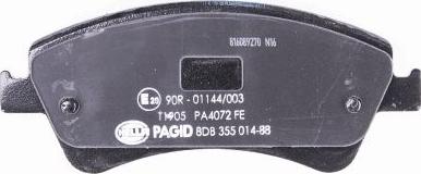 HELLA 8DB 355 014-881 - Bremžu uzliku kompl., Disku bremzes www.autospares.lv